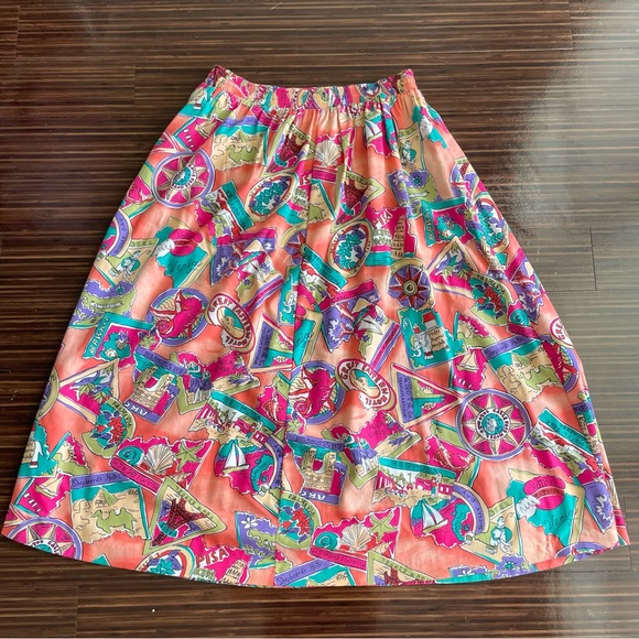 Vintage Retro Midi Skirt - Picture 3 of 8